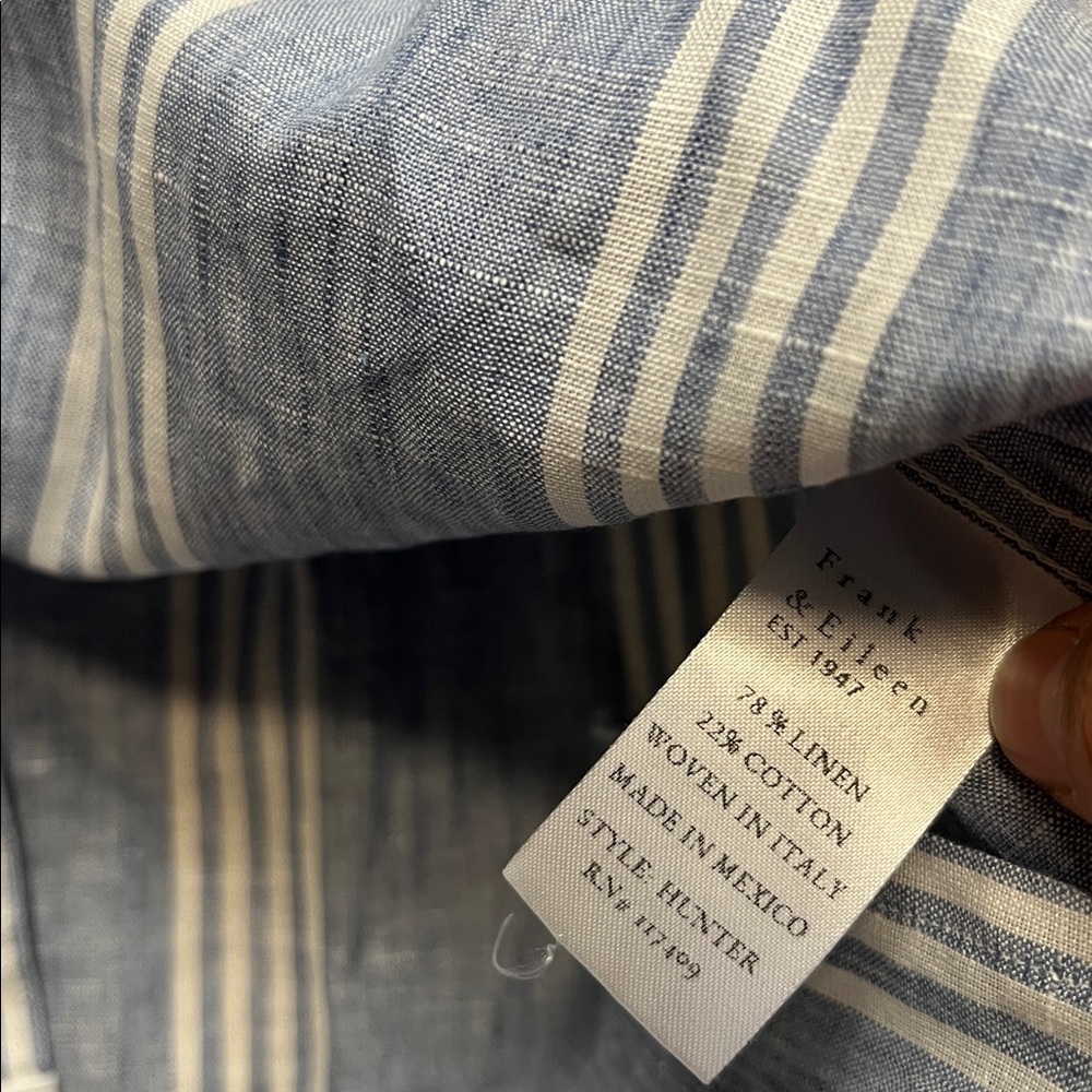 Frank & Eileen Hunter Classic Linen Shirtdress small - Picture 8 of 9